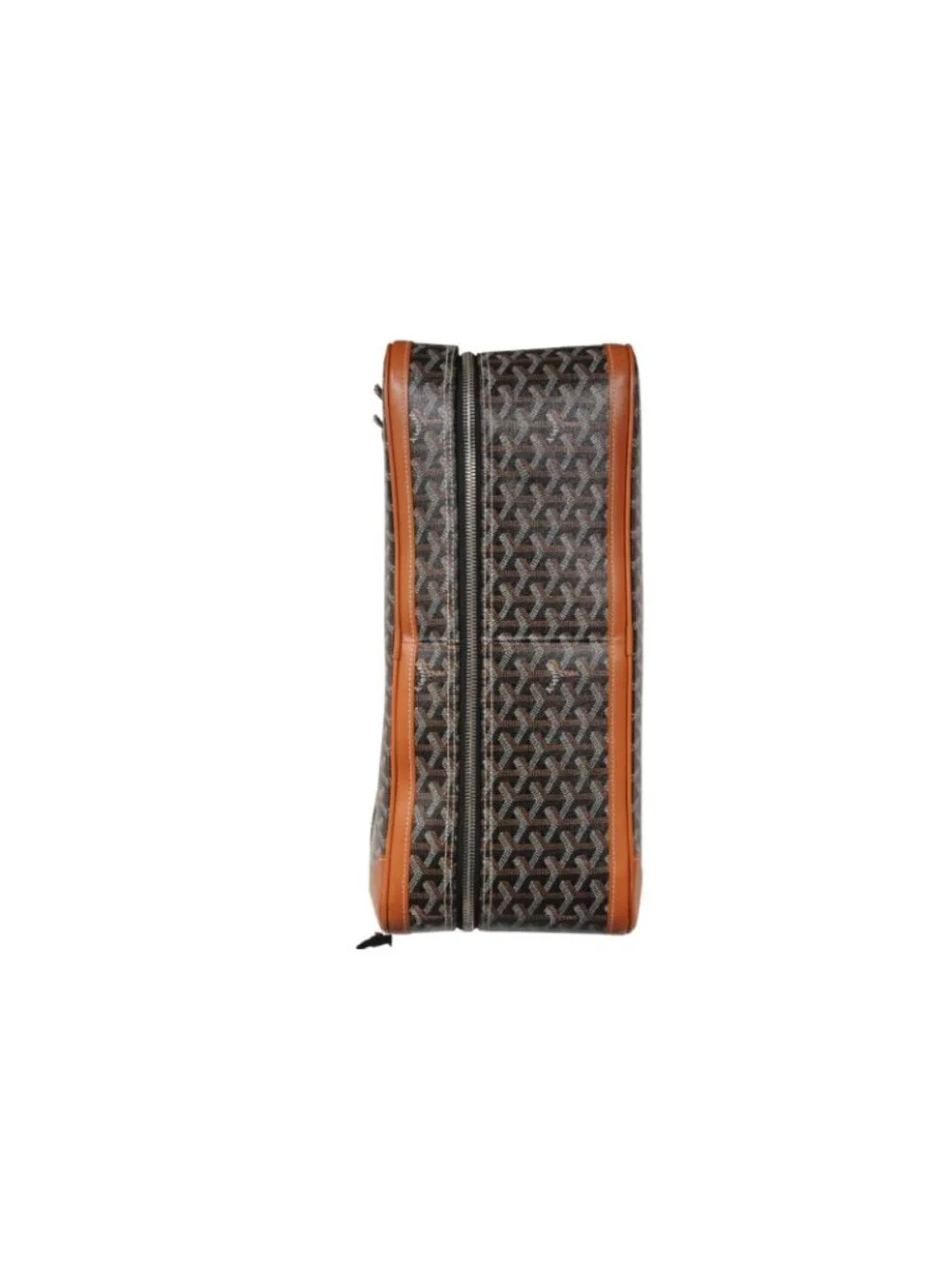 Goyard Brown Goyardine Canvas Leather Majordome 60 Travel Luggage Trunk Bag